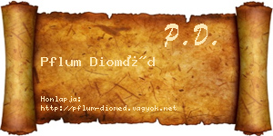 Pflum Dioméd névjegykártya